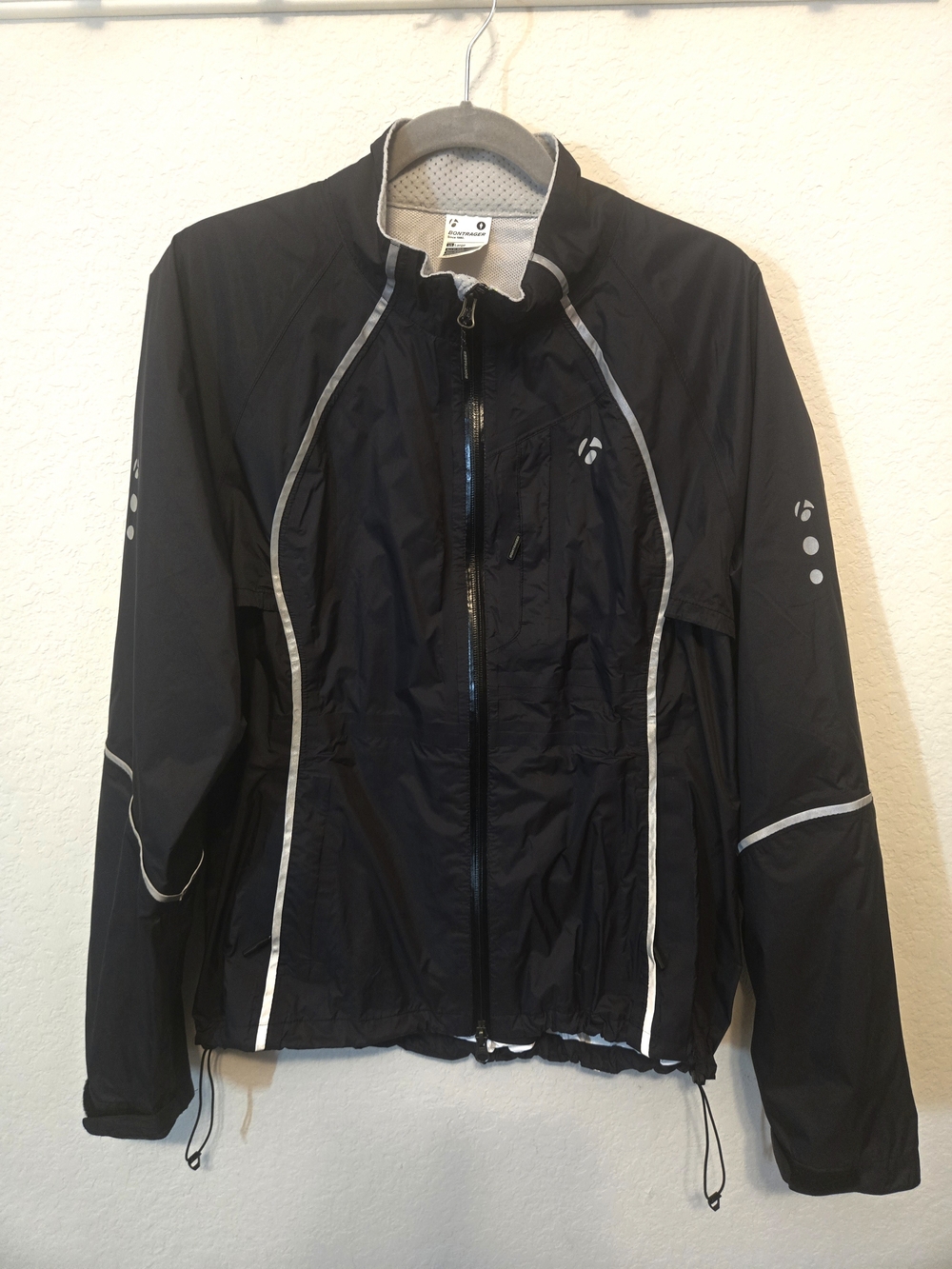 Black Women's Cycling Jacket with Reflective Trim